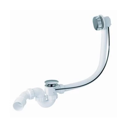 McAlpine HC31M-S2-1M-SN zestaw odpływowo-przelewowy do wanny z odejściem i mechanizmem automatycznym stal szczotkowana