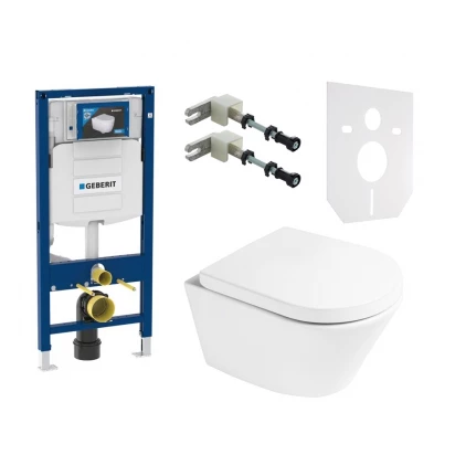 Zestaw podtynkowy WC: miska z deską Oltens JOG 45101000, 42001000, 49301000  + stelaż podtynkowy Geberit DUOFIX 111815001, 111320005
