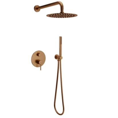 Zestaw prysznicowo-wannowy podtynkowy Excellent PI AREX.SET.1245CB miedziany szczotkowany