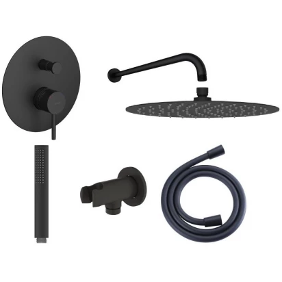 Zestaw prysznicowy podtynkowy Oltens MOLLE 36600300 czarny mat