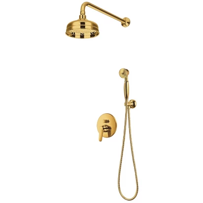 Zestaw prysznicowy podtynkowy Omnires ART DECO SYSAD27GL złoty