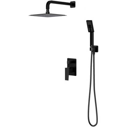 Zestaw prysznicowy podtynkowy Omnires PARMA czarny mat wyprzedaż