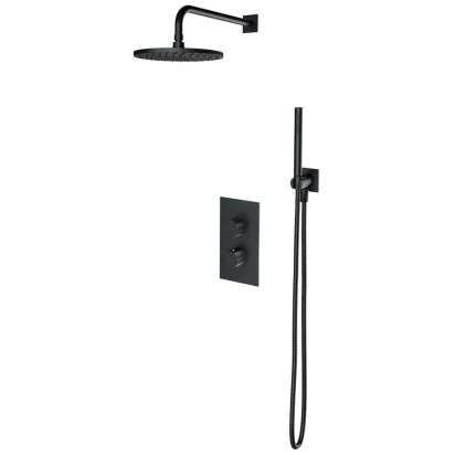 Zestaw prysznicowy podtynkowy termostatyczny Omnires CONTOUR SYSCT11AT antracyt