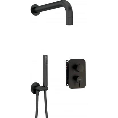 Zestaw prysznicowy podtynkowy z BOXem Deante SILIA BXYZNQSM czarny mat