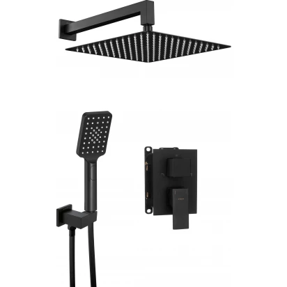 Zestaw prysznicowy podtynkowy z BOXem mieszaczowym Deante ANEMON BXYZNBZM czarny