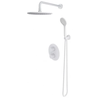 Zestaw prysznicowy termostatyczny podtynkowy Omnires Y SYSYT05WM biały mat