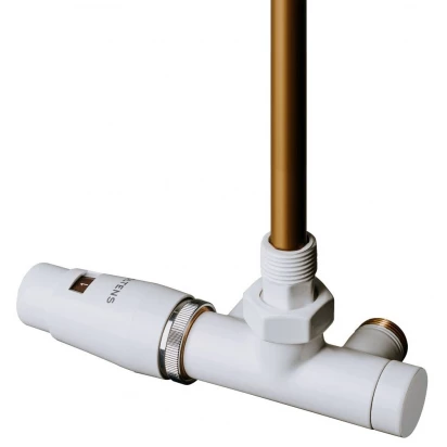 Zestaw termostatyczny grzejnikowy jednootworowy lewy Oltens VARMARE VENTIL 55905000 biały