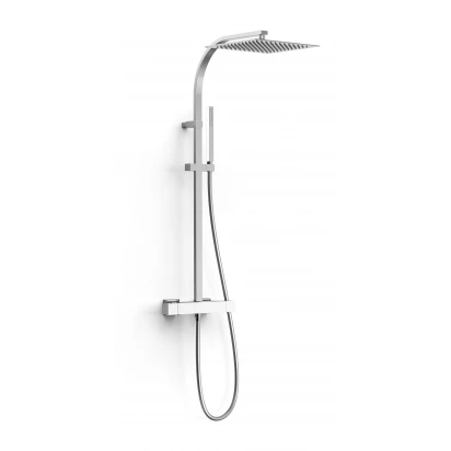 Zestaw termostatyczny natryskowy Tres CUADRO EXCLUSIVE 4.07.395 biały chrom