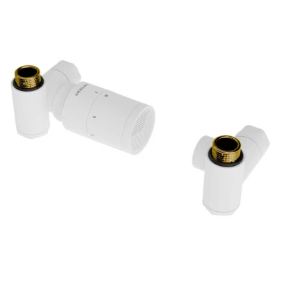 Zestaw trójosiowy termostatyczny z opcją montażu grzałki lewy Excellent CALDO GREX.CA10.L.TTG.WH biały mat