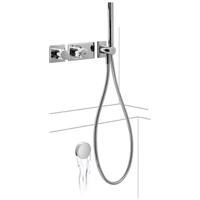 Zestaw wannowo-natryskowy z baterią termostatyczną, z natryskiem punktowym Tres TRESMOSTATIC 207.352.06