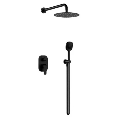 Zestaw wannowo-prysznicowy podtynkowy Excellent CLEVER 2.0 AREX.SET.4145BS czarny soft