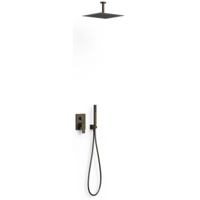 Zestaw wannowo-prysznicowy podtynkowy Rapid-box Tres PROJECT TRES 21128003KMB czarny brąz