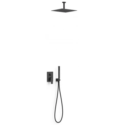 Zestaw wannowo-prysznicowy podtynkowy Rapid-box Tres PROJECT TRES 21128003NM czarny mat