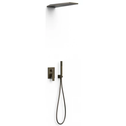 Zestaw wannowo-prysznicowy podtynkowy Rapid-box Tres PROJECT TRES 21128005KMB czarny brąz