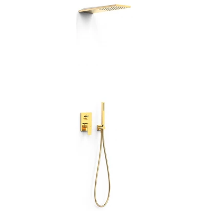 Zestaw wannowo-prysznicowy podtynkowy Rapid-box Tres PROJECT TRES 21128005OR złota