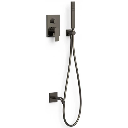 Zestaw wannowo-prysznicowy podtynkowy Rapid-box Tres PROJECT TRES 21128007KM czarna metalizowana