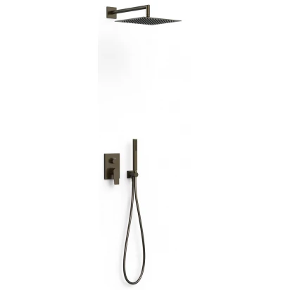 Zestaw wannowo-prysznicowy podtynkowy Tres PROJECT TRES 21128004KMB czarny brąz