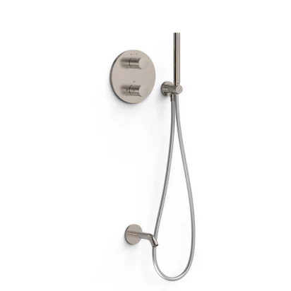 Zestaw wannowo-prysznicowy podtynkowy z wylewką Tres THERM-BOX 26225006AC stal