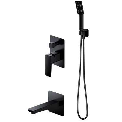 Zestaw wannowy podtynkowy Omnires PARMA SYSPMW01BL czarny mat