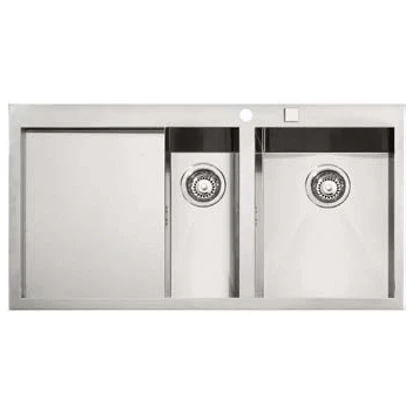 Zlewozmywak 1,5-komorowy z ociekaczem 100x51 cm prawy PPX 251 Franke PLANAR 127.0203.468 jedwab