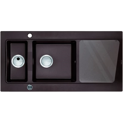 Zlewozmywak 1,5-komorowy z ociekaczem Deante MODERN ZQM G513 grafitowy metalik