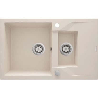 Zlewozmywak granitowy 1,5-komorowy z krótkim ociekaczem Deante ANDANTE ZQN 5513 beż