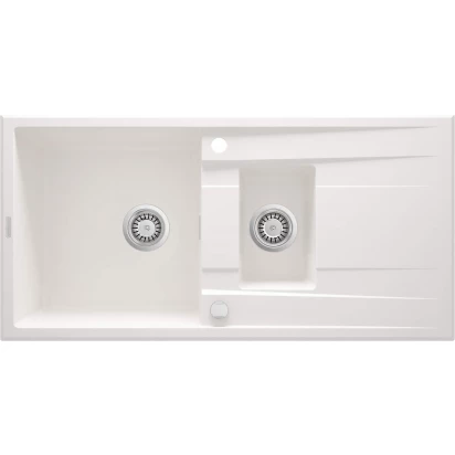 Zlewozmywak granitowy 1,5-komorowy z ociekaczem Deante ERIDAN ZQE A513 alabaster