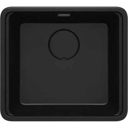 Zlewozmywak granitowy 1-komorowy 50x45 + deska HPL Deante MOMI ZKM N10A czarny