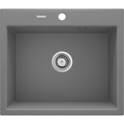 Zlewozmywak granitowy 1-komorowy 60x52 Deante ANDANTE ZQN S103 szary metalik