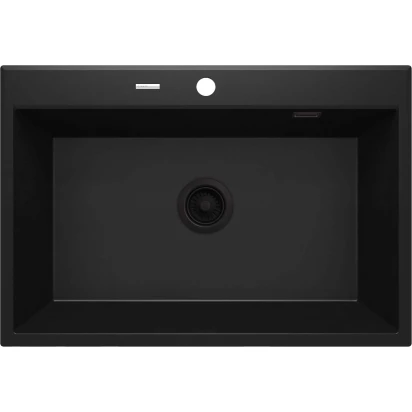Zlewozmywak granitowy 1-komorowy 70x52 Deante ERIDAN NERO ZQE N103 czarny mat