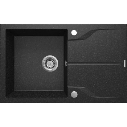 Zlewozmywak granitowy 1-komorowy 78x49 z ociekaczem Deante ANDANTE ZQN 2113 grafitowy