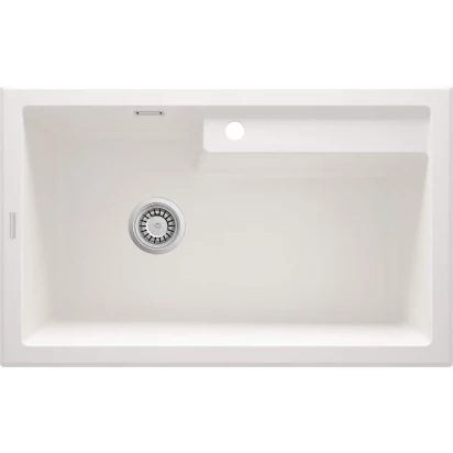 Zlewozmywak granitowy 1-komorowy bez ociekacza Deante ERIDAN ZQE A10B alabaster