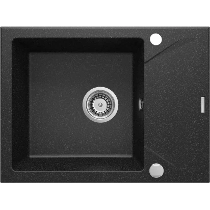 Zlewozmywak granitowy 1-komorowy z krókim ociekaczem Deante EVORA ZQJ 211A grafitowy