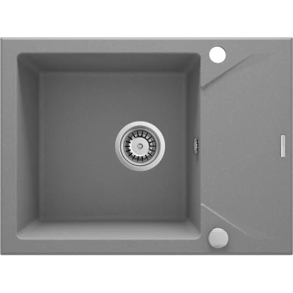 Zlewozmywak granitowy 1-komorowy z krókim ociekaczem Deante EVORA ZQJ S11A szary