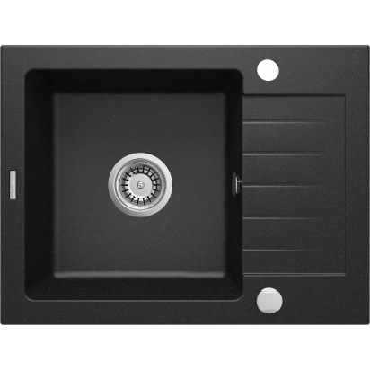 Zlewozmywak granitowy 1-komorowy z krótkim ociekaczem Deante ZORBA ZQZ G11A grafitowy metalik