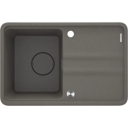 Zlewozmywak granitowy 1-komorowy z ociekaczem 67x44 + deska HPL Deante MOMI ZKM T11A antracyt metalik
