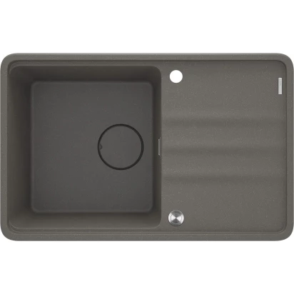 Zlewozmywak granitowy 1-komorowy z ociekaczem 78x50 + deska HPL Deante MOMI ZKM T113 antracyt metalik