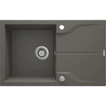 Zlewozmywak granitowy 1-komorowy z ociekaczem Deante ANDANTE FLUSH ZQN T11F antracyt