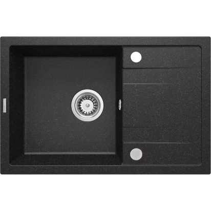 Zlewozmywak granitowy 1-komorowy z ociekaczem Deante CORIO ZRC 2113 grafitowy