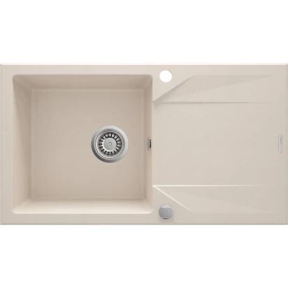 Zlewozmywak granitowy 1-komorowy z ociekaczem Deante EVORA ZQJ 5113 beż