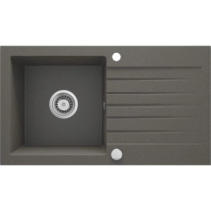 Zlewozmywak granitowy 1-komorowy z ociekaczem Deante ZORBA ZQZ T113 antracyt