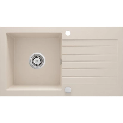 Zlewozmywak granitowy 1-komorowy z ociekaczem Deante ZORBA beż