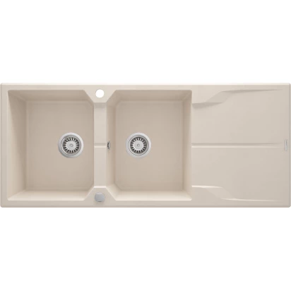 Zlewozmywak granitowy 2-komorowy z ociekaczem Deante ANDANTE ZQN 5213 beż