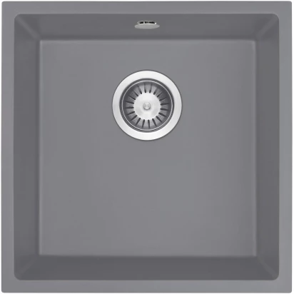 Zlewozmywak granitowy 44x44 1-komorowy podwieszany Deante CORDA ZQA S10A szary metalik