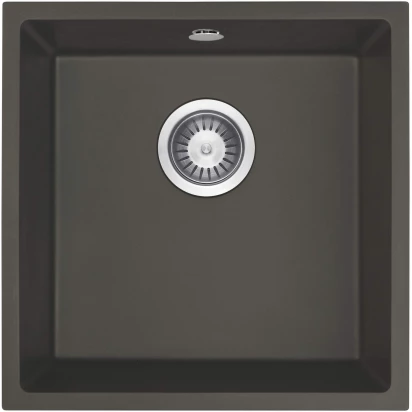 Zlewozmywak granitowy 44x44 1-komorowy podwieszany Deante CORDA ZQA T10A antracyt metalik