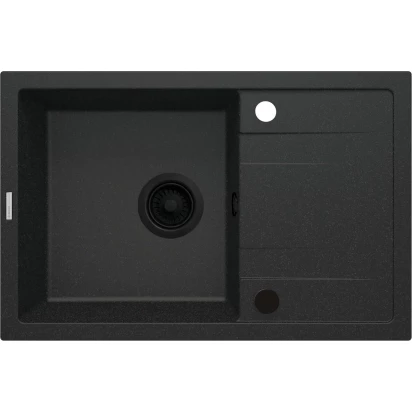 Zlewozmywak granitowy 67x44 1-komorowy z ociekaczem Deante CORIO ZRC G113 grafit metalik