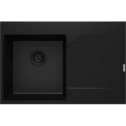 Zlewozmywak granitowy 76x50 z ociekaczem prawy Deante EVORA ZQJ N11P nero