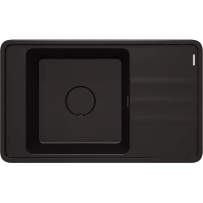 Zlewozmywak granitowy 82x50x23 1-komorowy z ociekaczem + osprzęt Space Saver Deante MOMI ZKM N11B czarny mat