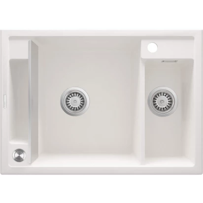 Zlewozmywak granitowy magnetyczny 1,5-komorowy Deante MAGNETIC ZRM A503 alabaster