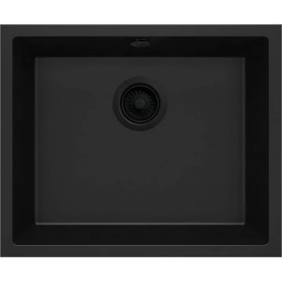 Zlewozmywak granitowy podblatowy 55x46 Deante CORDA NERO ZQA N10C czarny mat